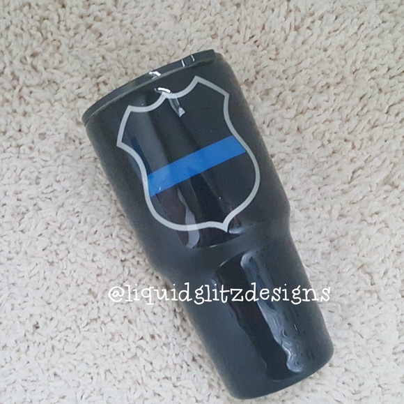 Thin Blue Line Custom Tumbler - Picture 1 of 2
